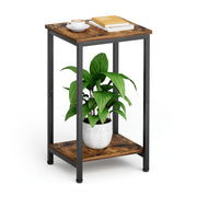 2-Tier Small Side End Table – Brown