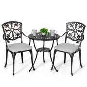 3-Piece Cast Aluminum Patio Bistro Set