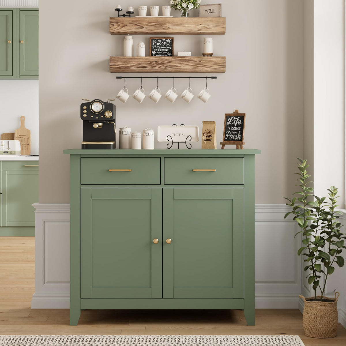 Farmhouse Kitchen Storage Cabinet