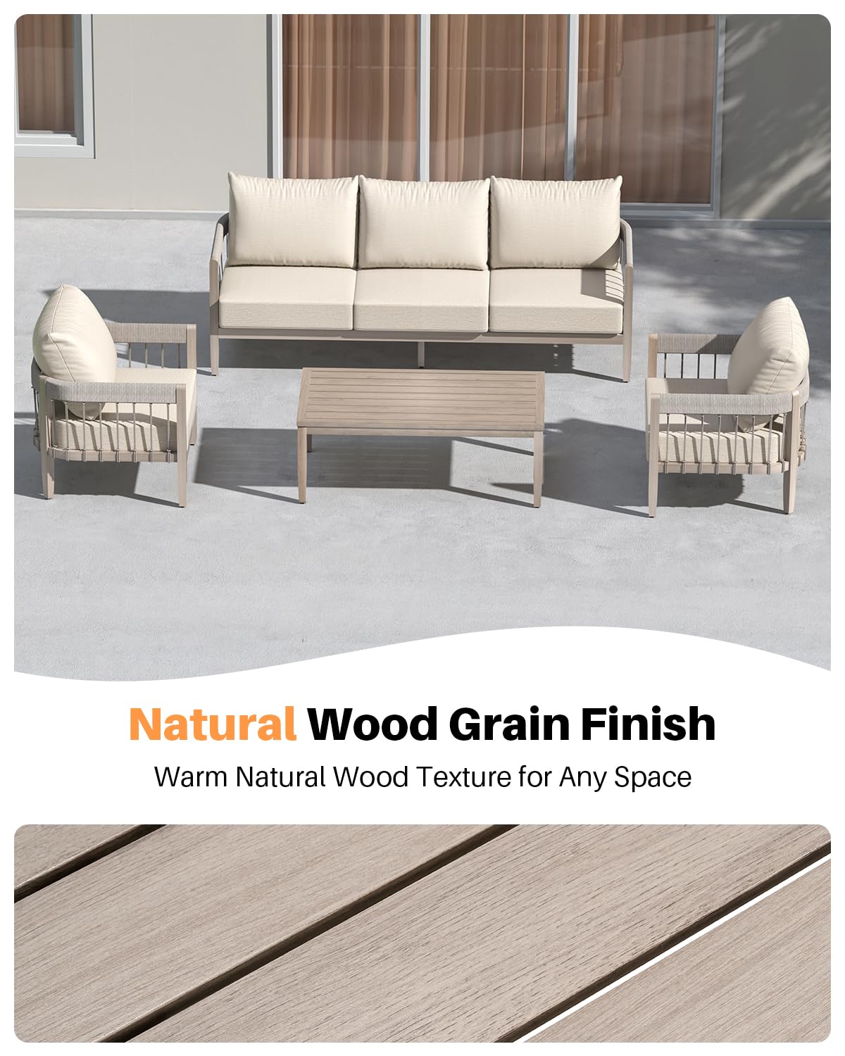 4-Piece Outdoor Patio Sofa Set