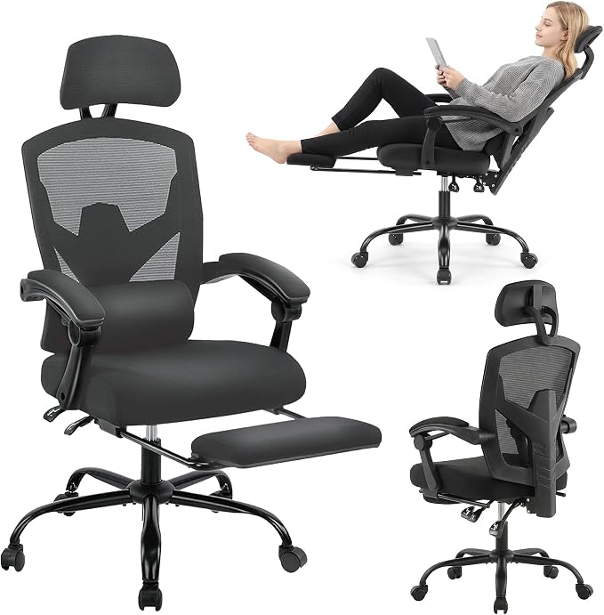 Mesh Office Chair with Footrest