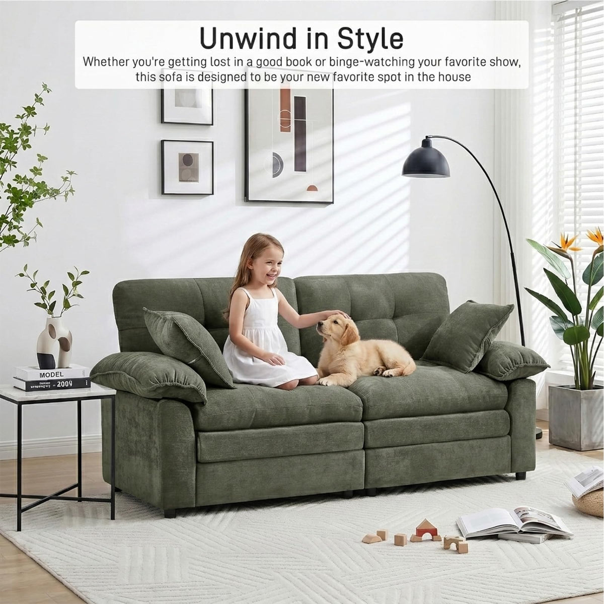 Modular Chenille Loveseat