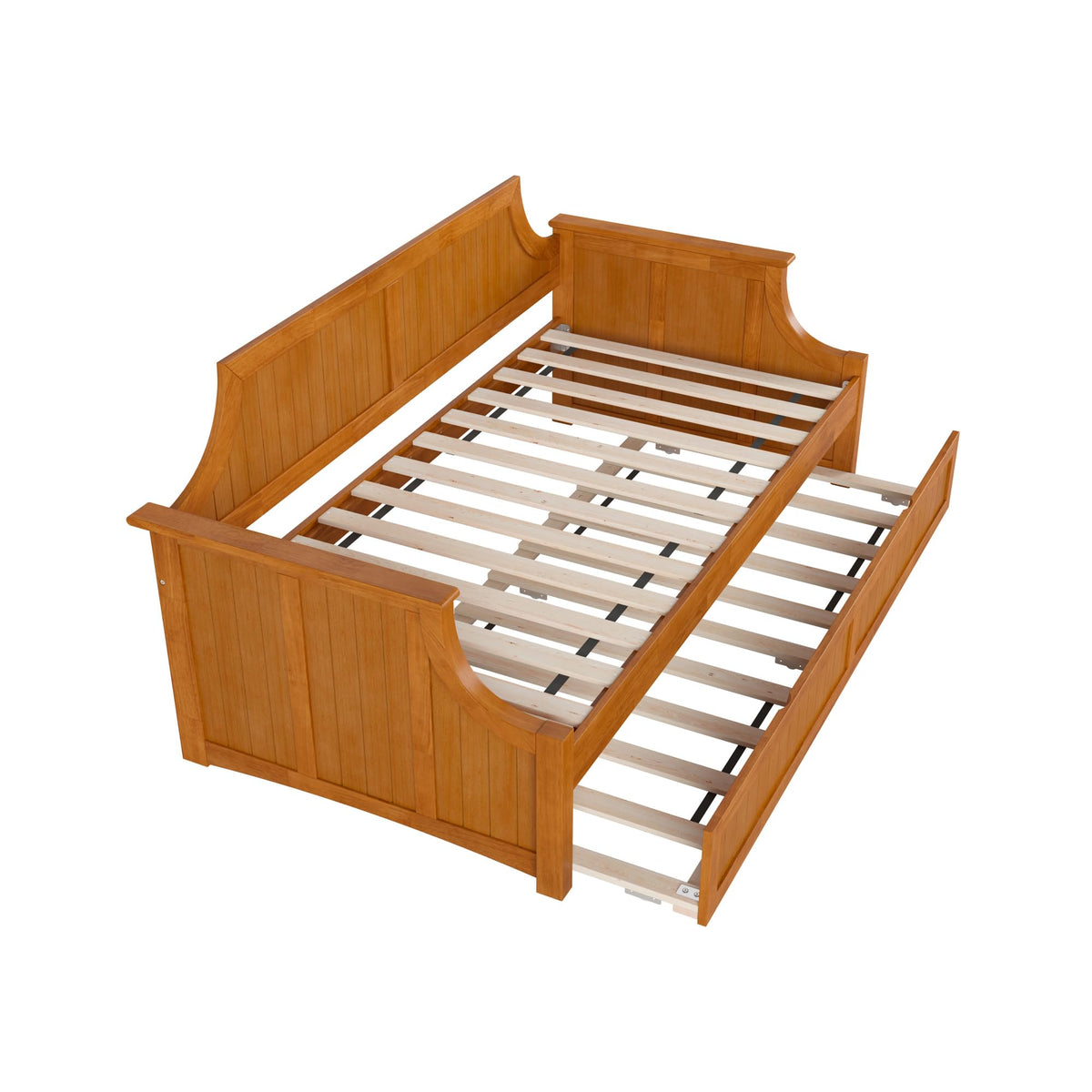AFI, Cambridge Twin Wood Daybed with Twin Trundle, Light Toffee