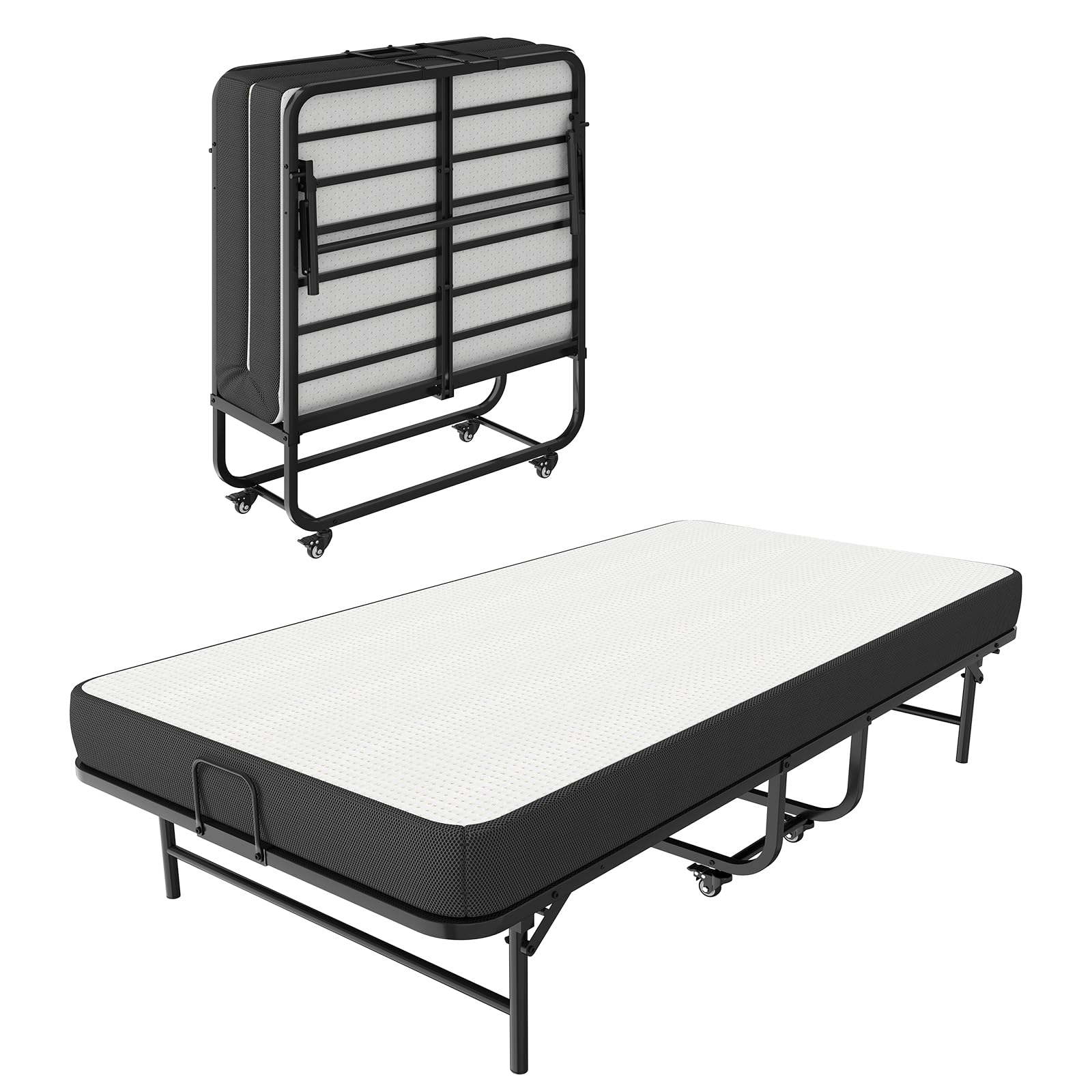 Folding Bed with Memory Foam Mattress