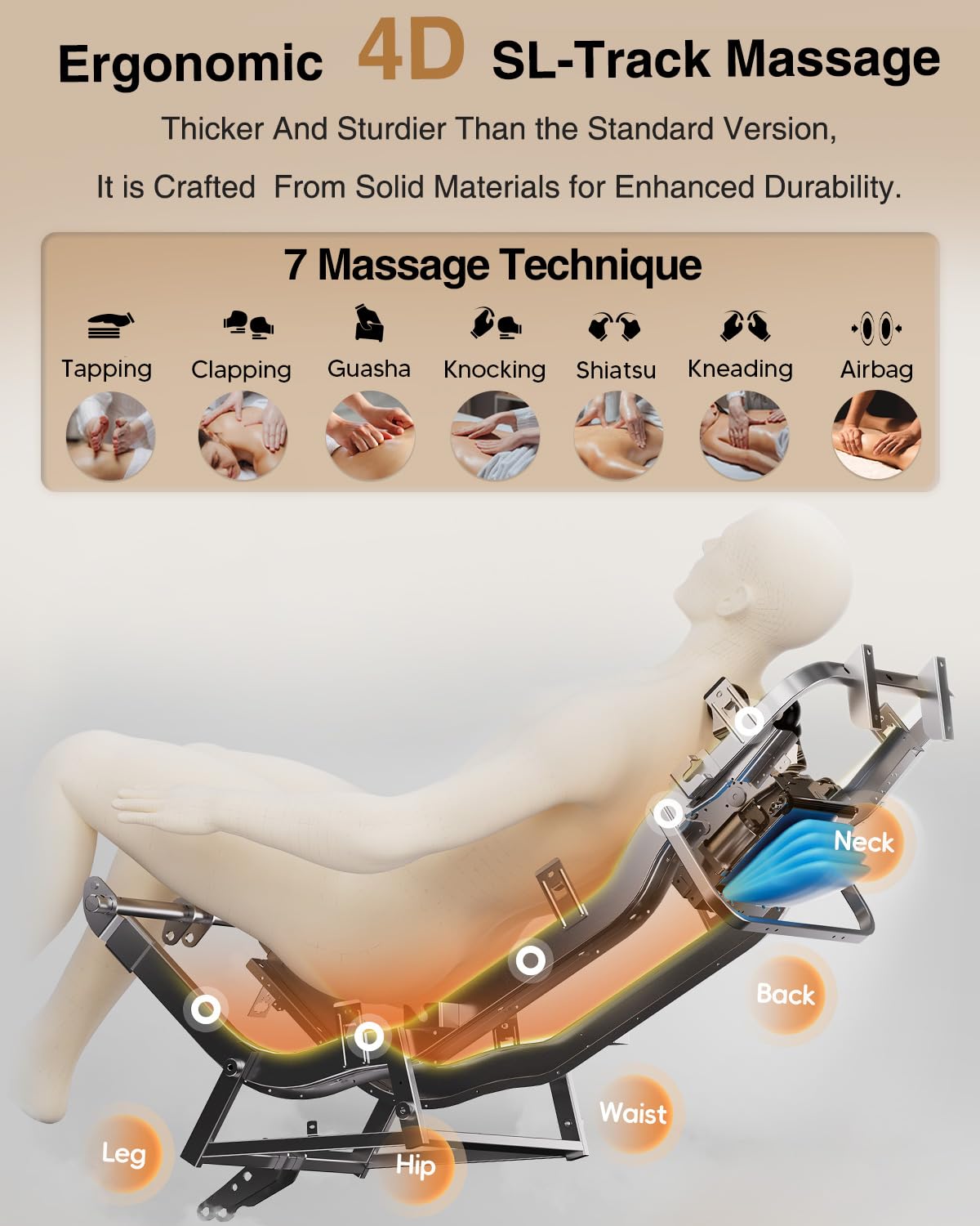 BOSSCARE 2026 4D Massage Chair Full Body, 24 Modes Zero Gravity SL-Track Shiatsu Recliner- AI APP Control Airbag Massage with Body Scan, Deep Yoga Stretch, Foot Rollers, Built-in Heat System(Brown)