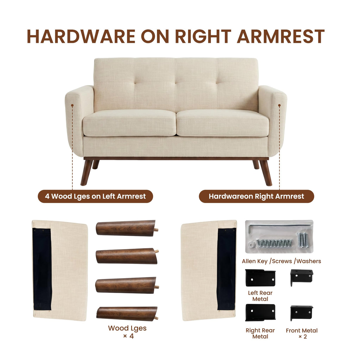 Mid-Century Modern Loveseat