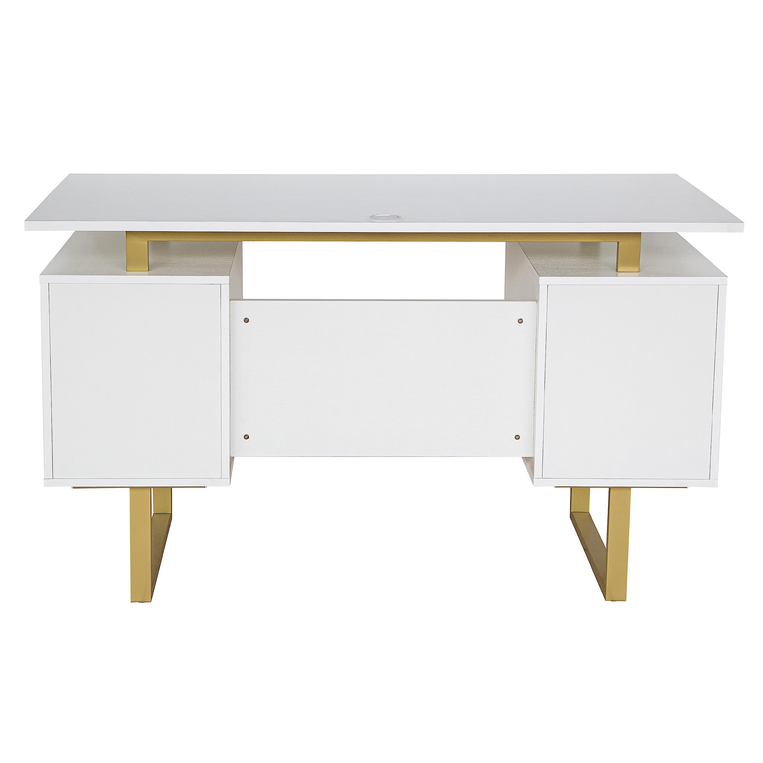 Modern Computer Desk with Drawers & Storage Cabinet