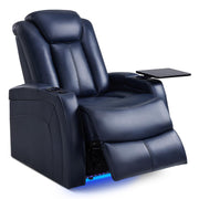 Leather Power Recliner with Headrest