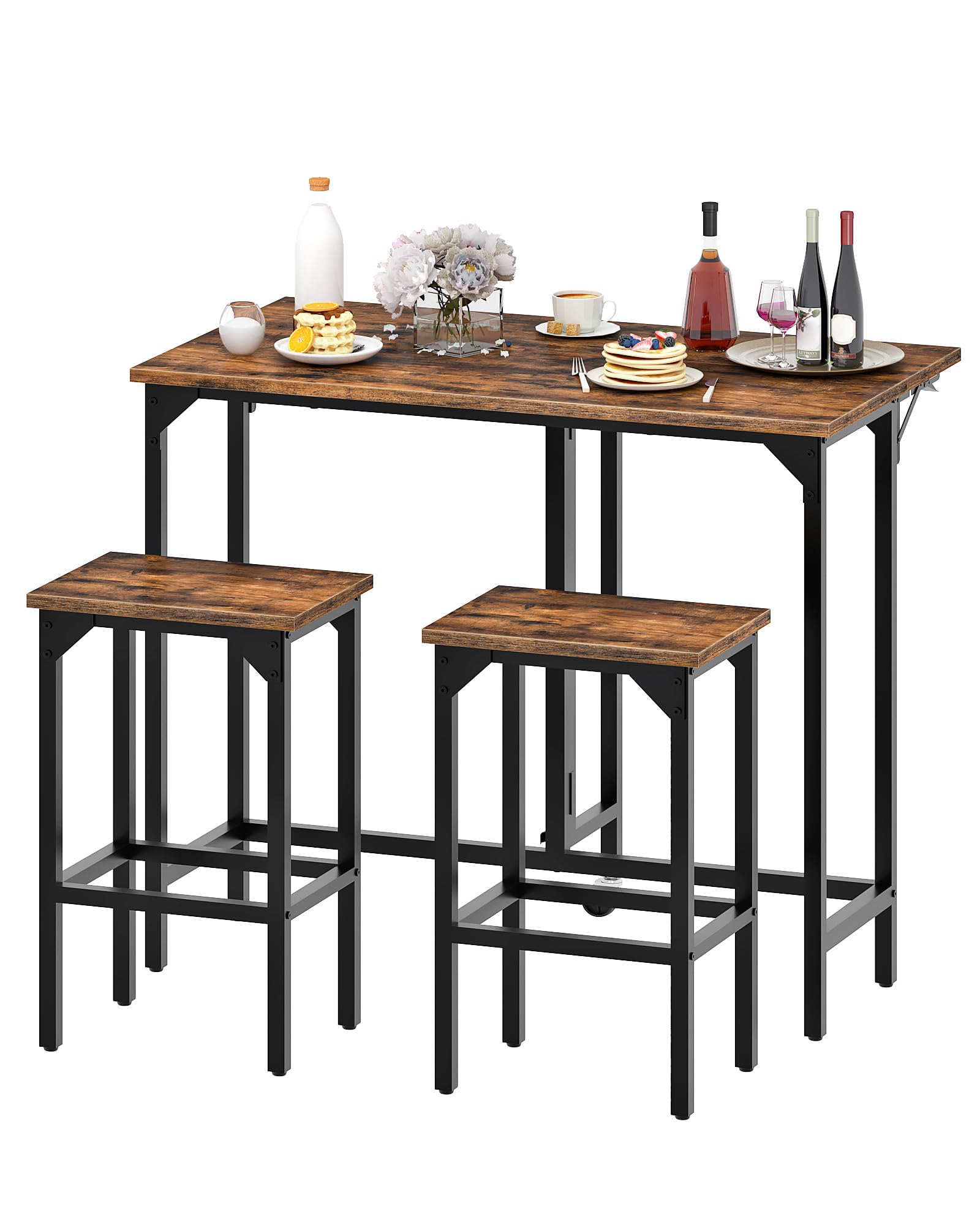 Folding Bar Table & 2-Stool Set