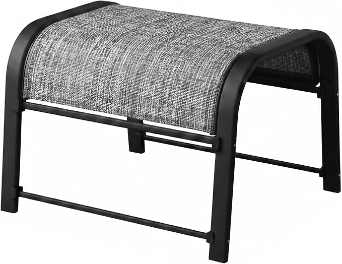 Stackable Patio Ottomans, Set of 2
