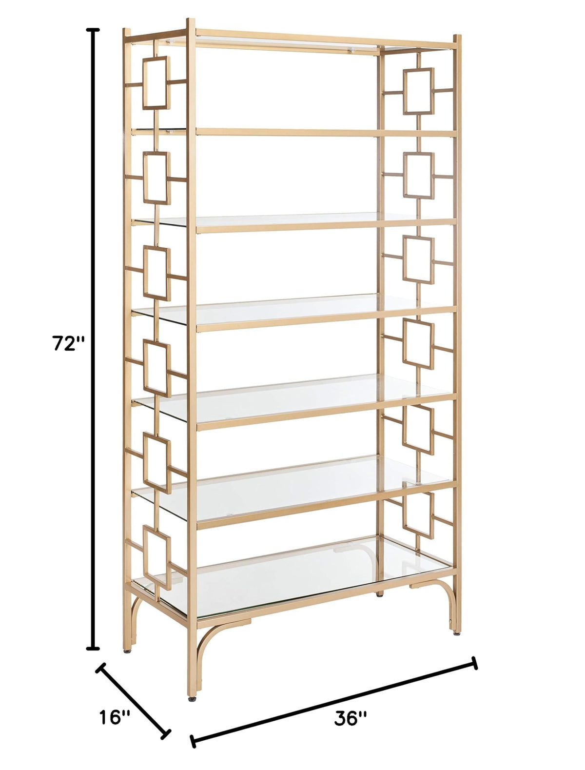 7-Tier Glass Bookshelf