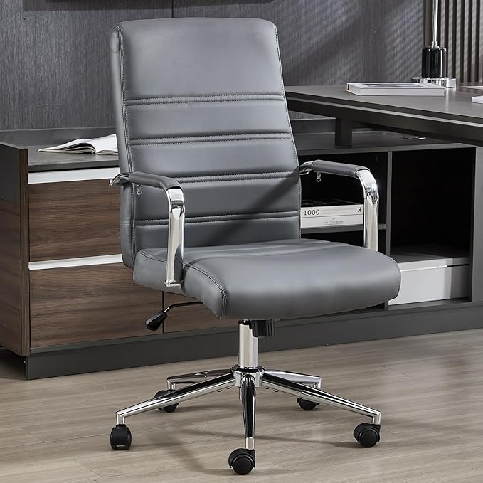 Leather Executive Office Chair with Wheels