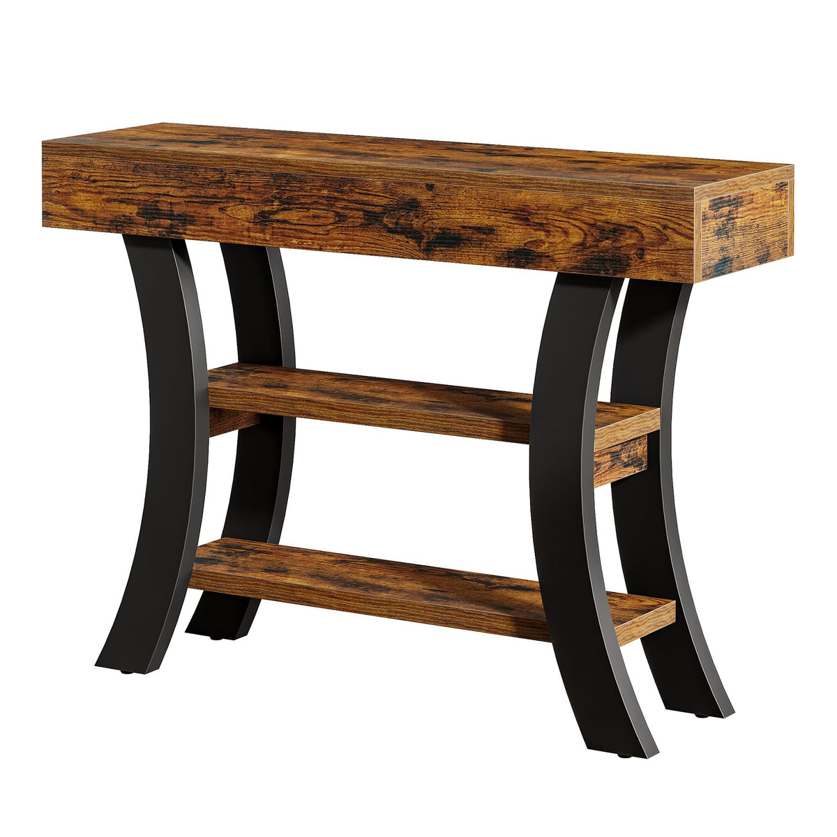 Curved 3-Tier Console Table
