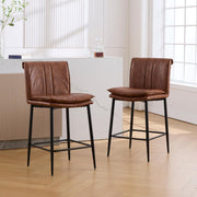 Leather Counter Height Bar Stools with Back