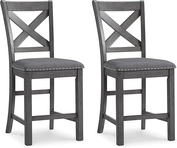Upholstered Counter Height Barstool Set of 2