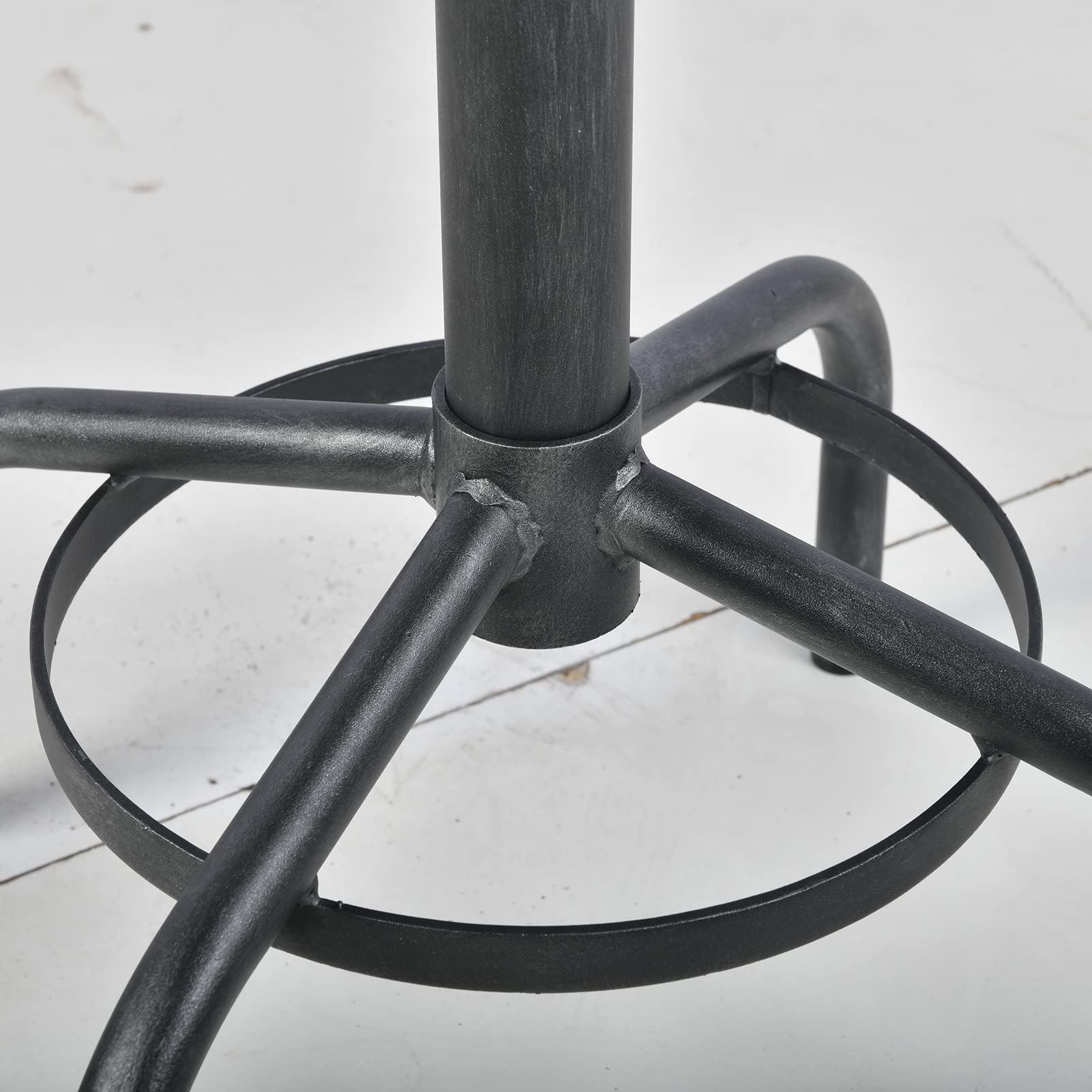 Industrial Round Bar Table & 2 Stools Set