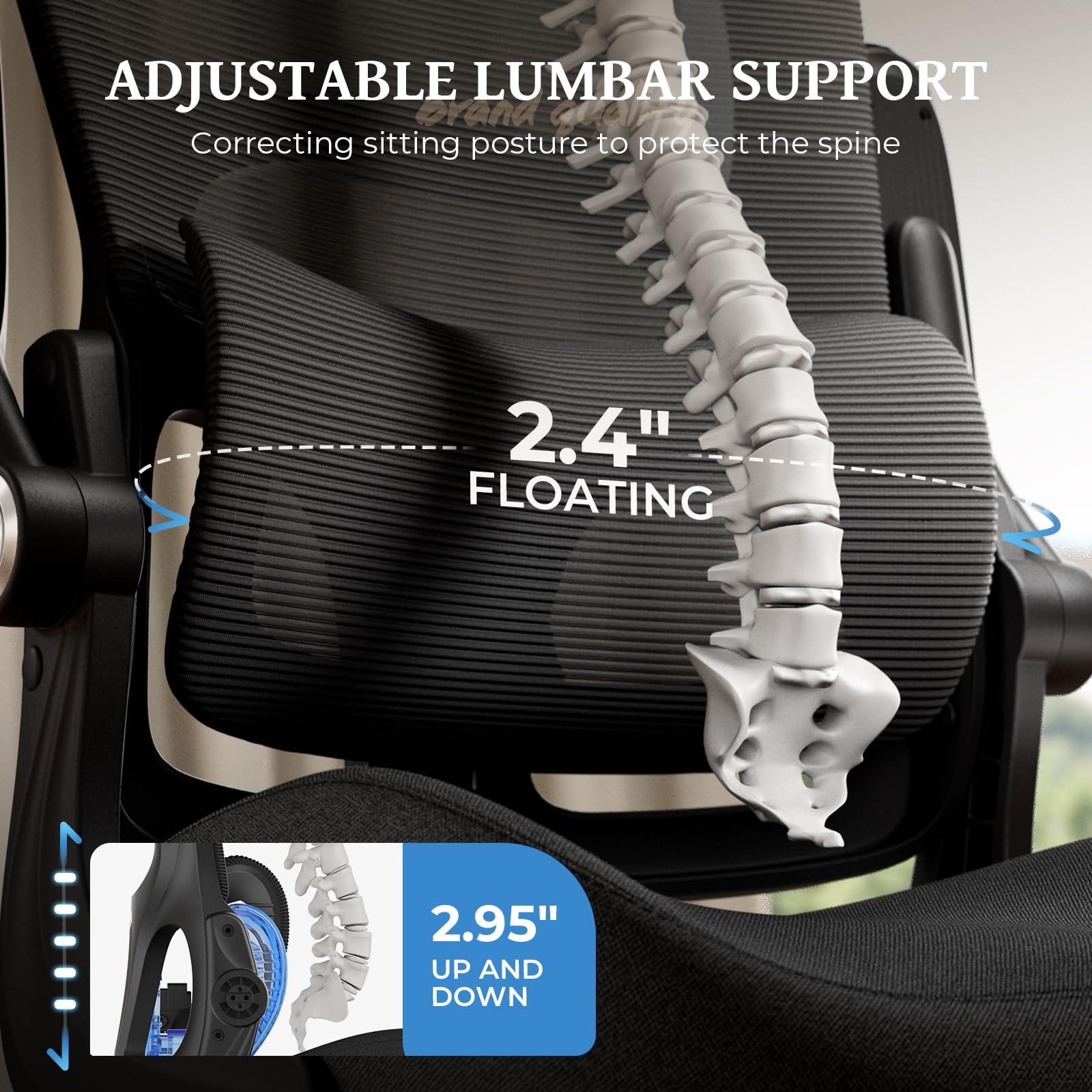 Ergonomic Office Chair with Adjustable Lumbar Support