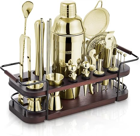 24-Piece Cocktail Shaker Set with Stand