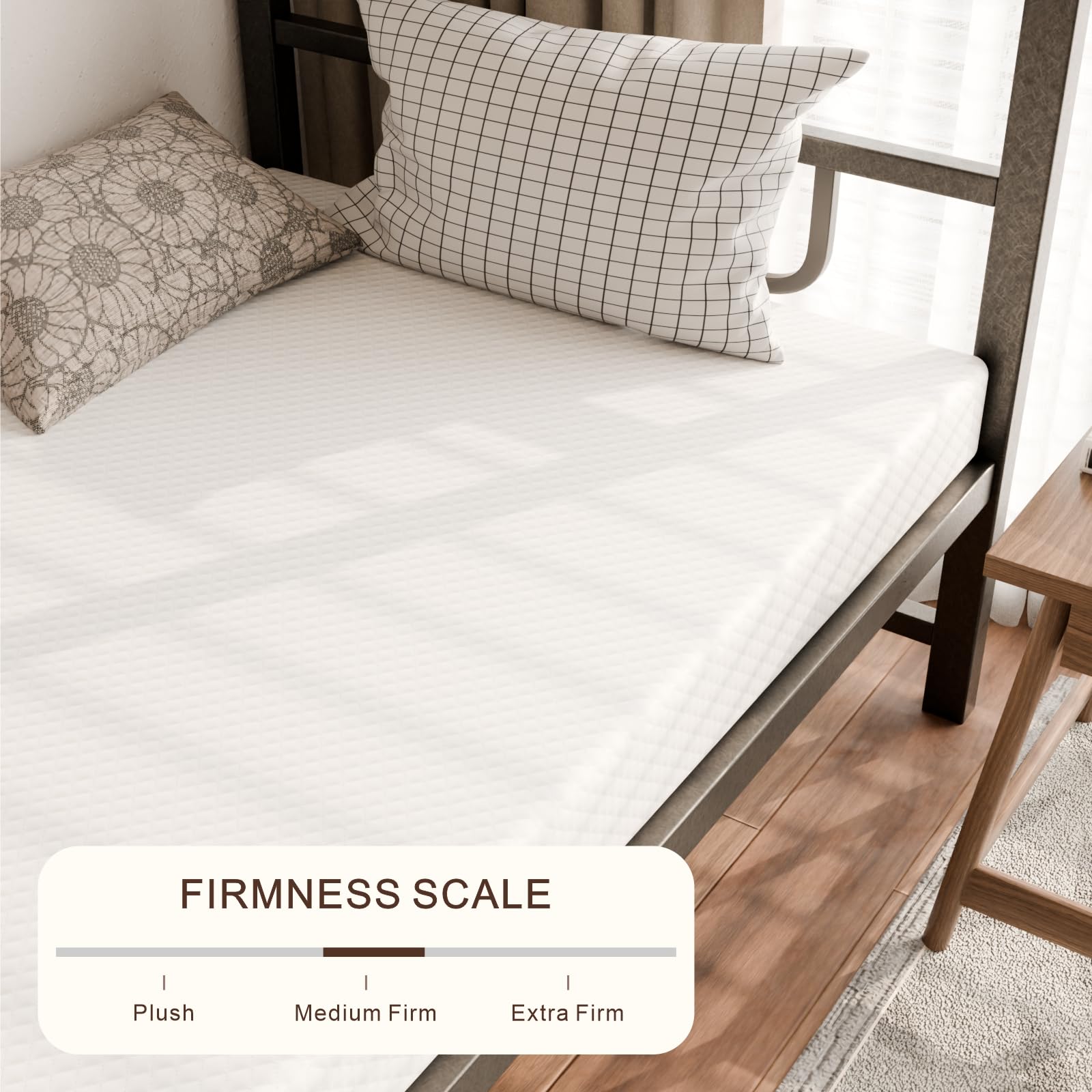 Twin Gel Memory Foam Mattress – 5 Inch, Medium Firm