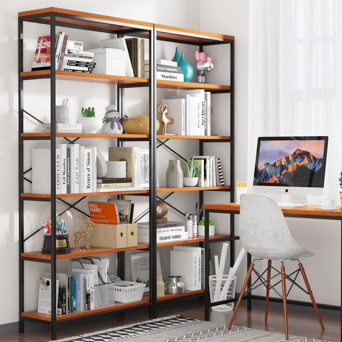 Rustic Industrial Bookshelf