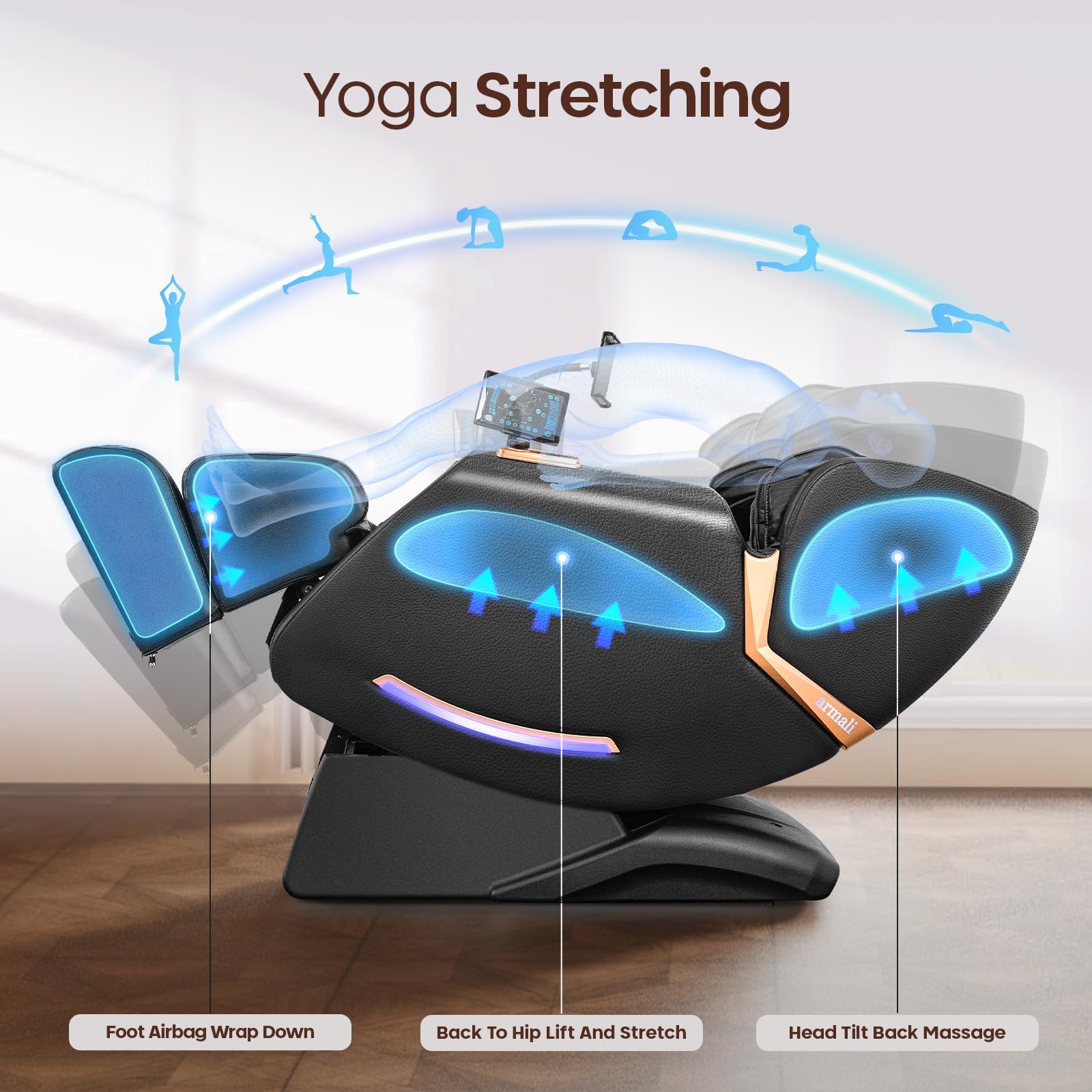 4D Full Body Massage Chair with Extended SL Track