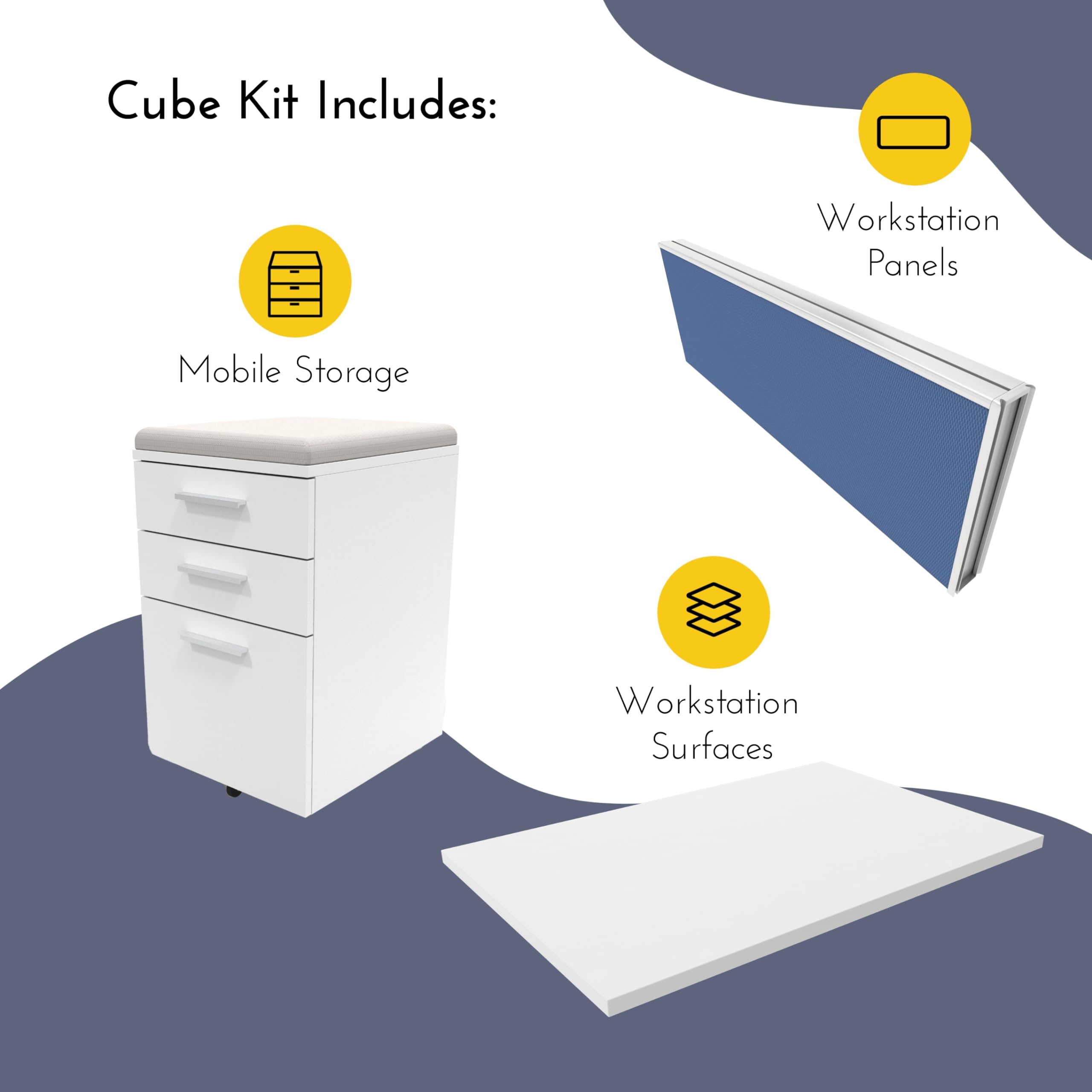 Modular Office Cubicle Kit – 7 Layout Options