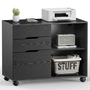 3-Drawer Rolling File Cabinet with Printer Stand