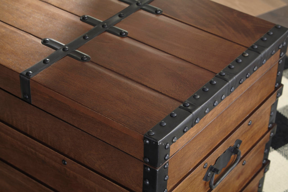 Brown Storage Trunk Coffee Table