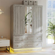 Mirrored Wardrobe with LED Lights