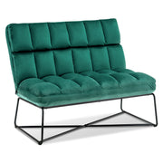 Velvet Armless Loveseat