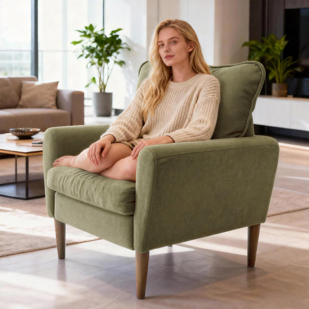 OLIXIS Comfy Accent Chair for Living Room, Bedroom, Dorm and Waiting Room