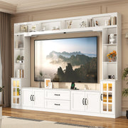 106" Wall Unit TV Stand with Bookshelves