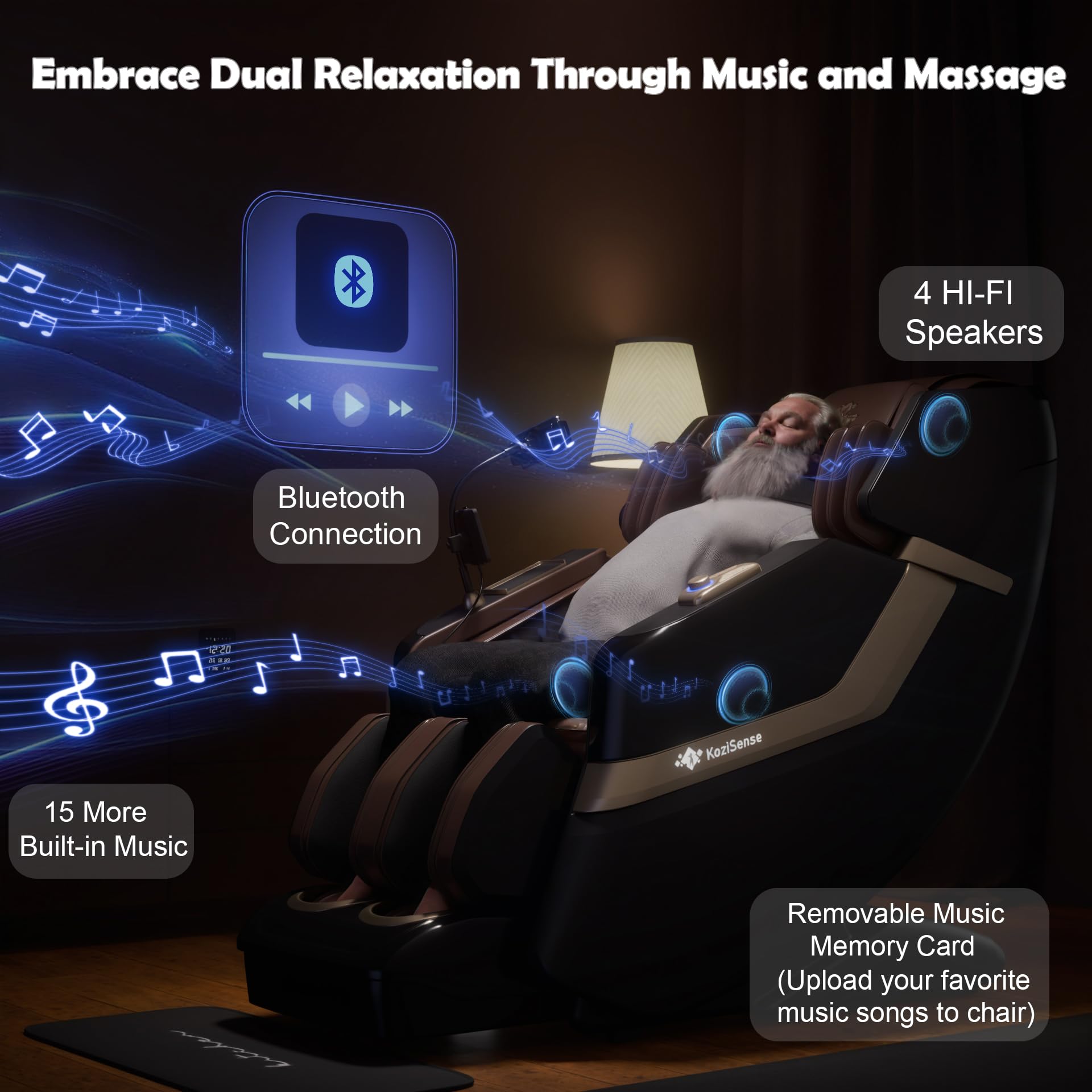 Full Body Zero Gravity SL Track Massage Chair with Jade Stone Heat