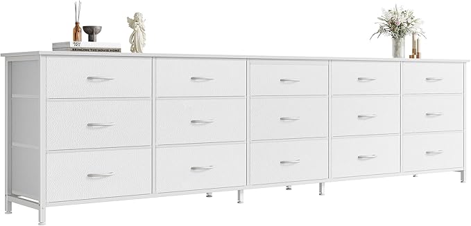 78.7" Wide 15-Drawer Dresser & TV Stand