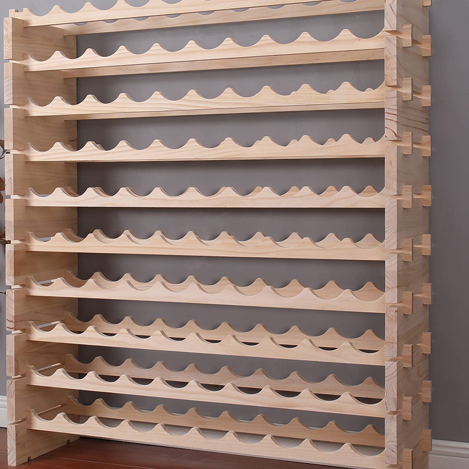 Freestanding Wooden Wine Rack