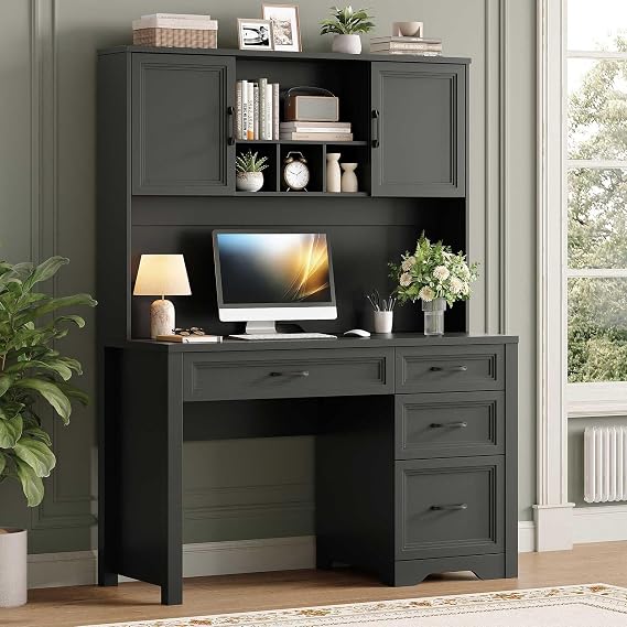 Farmhouse Desk with Hutch
