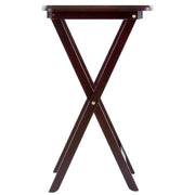 5-Piece Folding Snack Table Set with Storage Rack