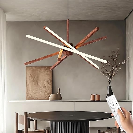 5-Light LED Modern Chandelier with Remote Control
