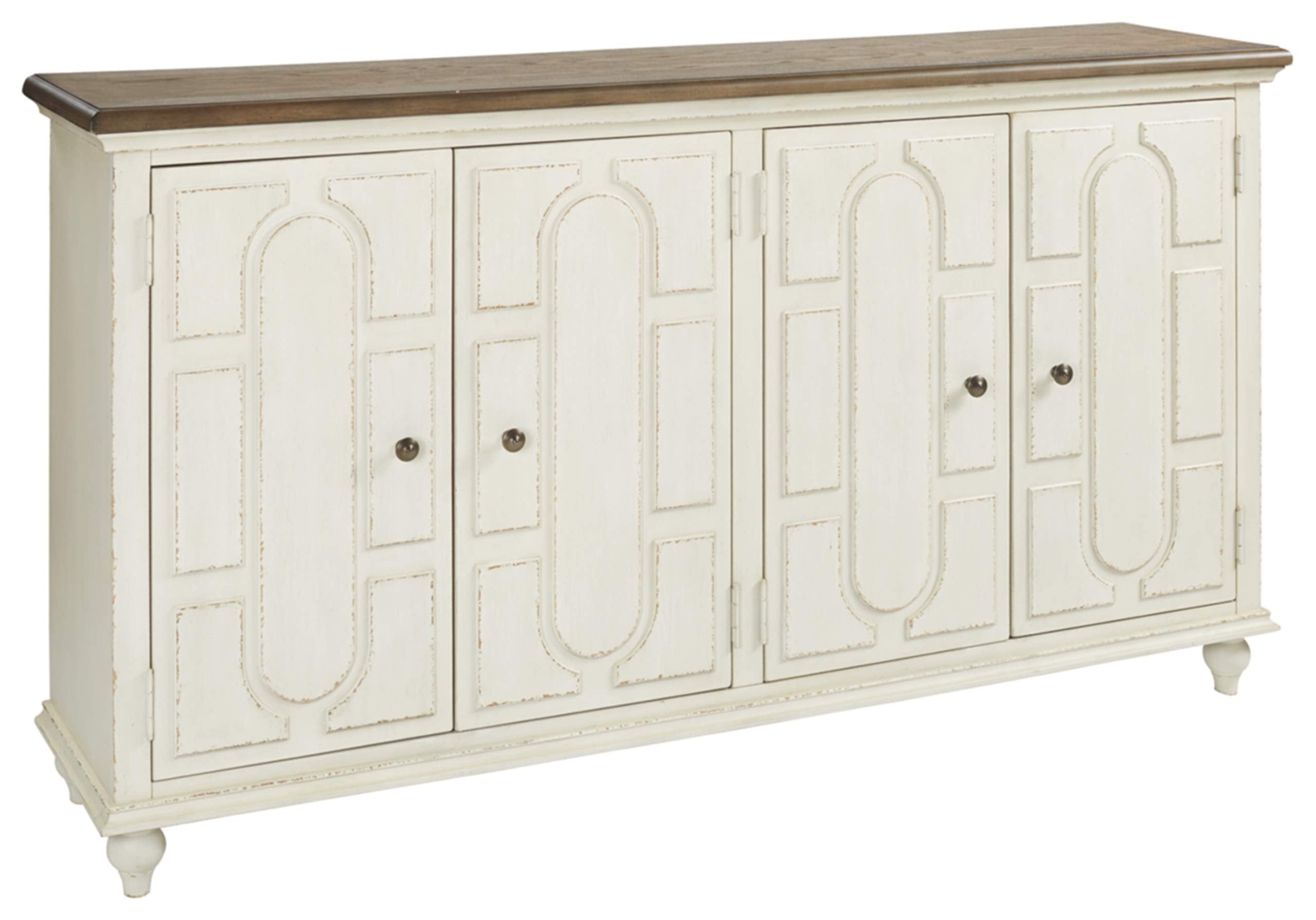 4-Door Accent Cabinet with Adjustable Shelves