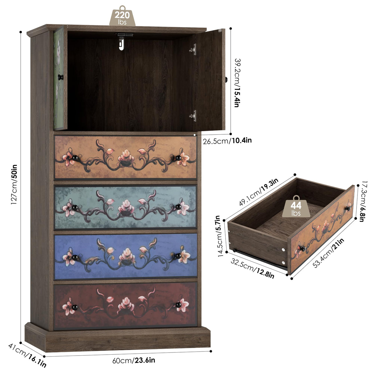 Boho 4-Drawer Dresser