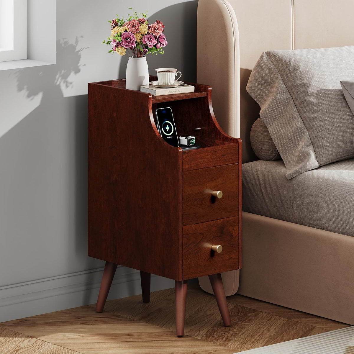 Slim 2-Drawer Nightstand