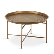 Gold Hammered Metal Coffee Table