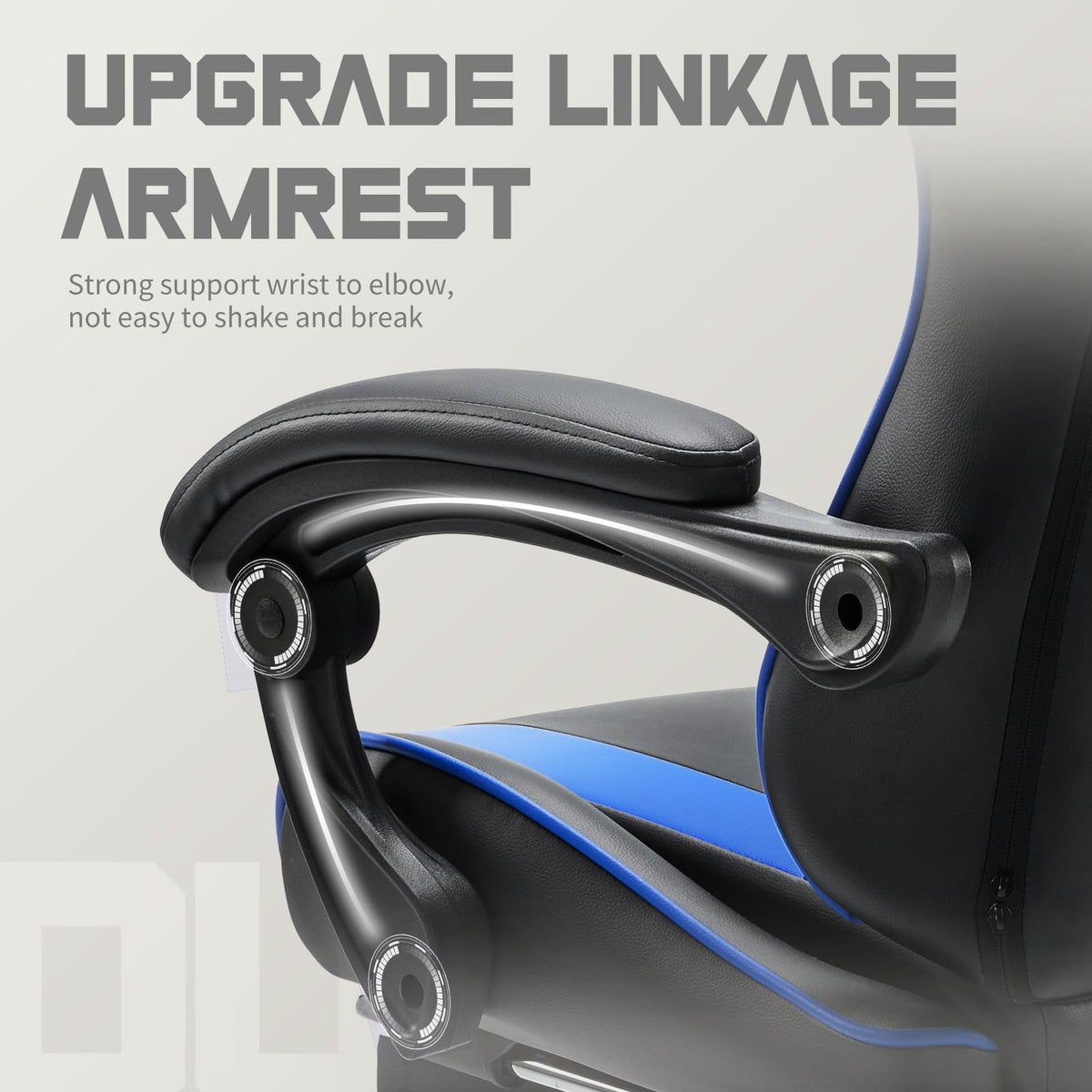 DUMOS Ergonomic Gaming Chair with Footrest, Home Office Desk Chair