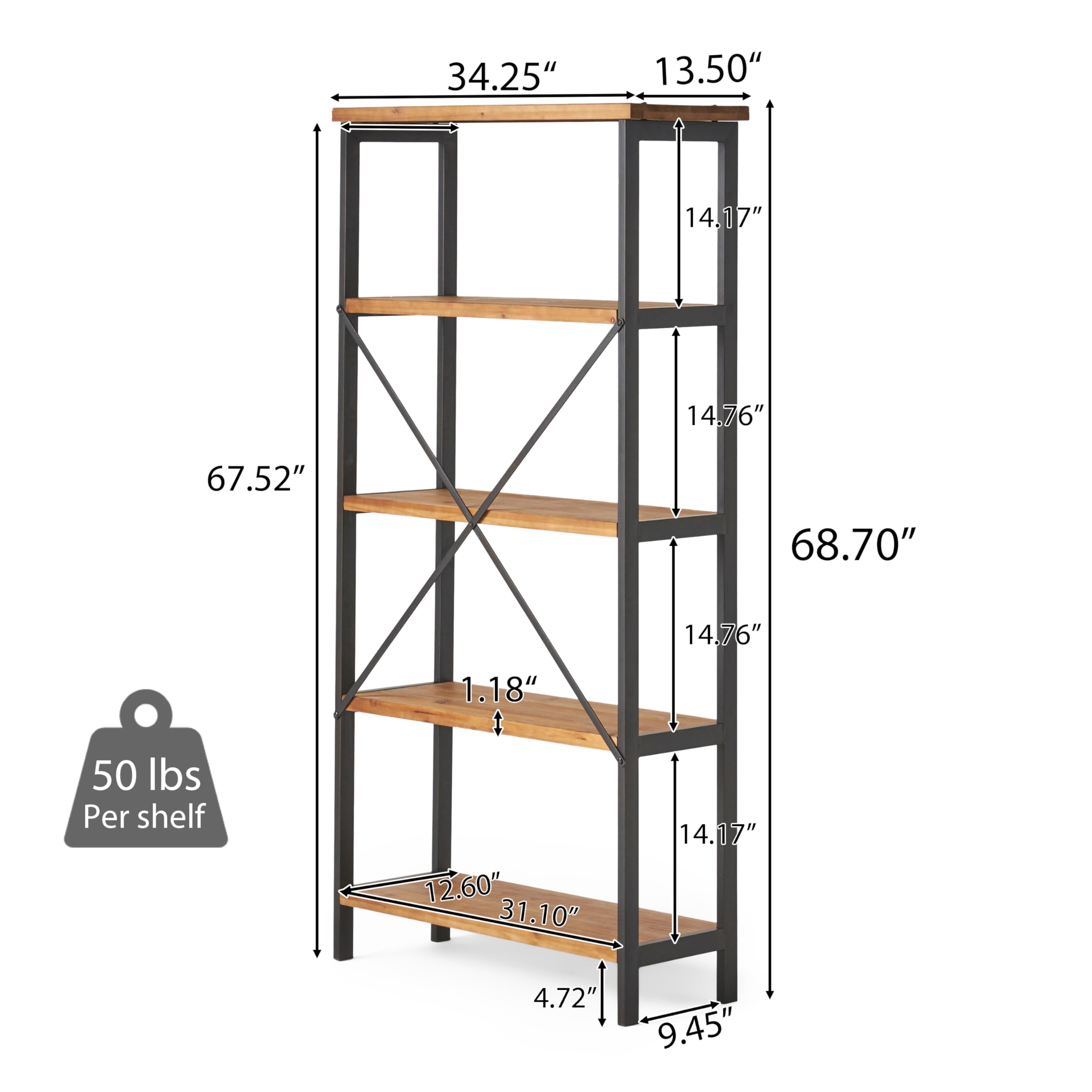 Fir Wood Display Shelf – Antique