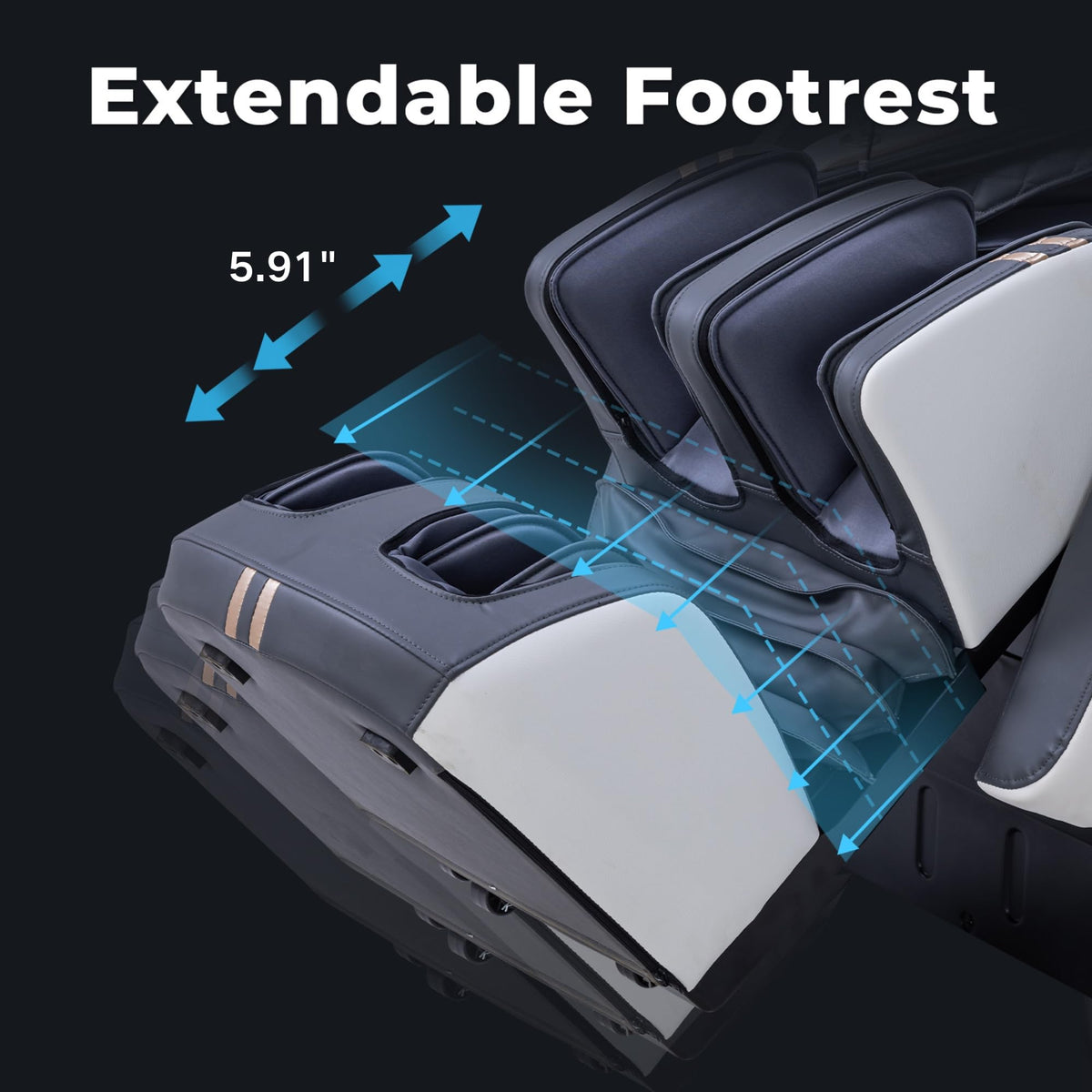 White 4D Zero Gravity Massage Chair