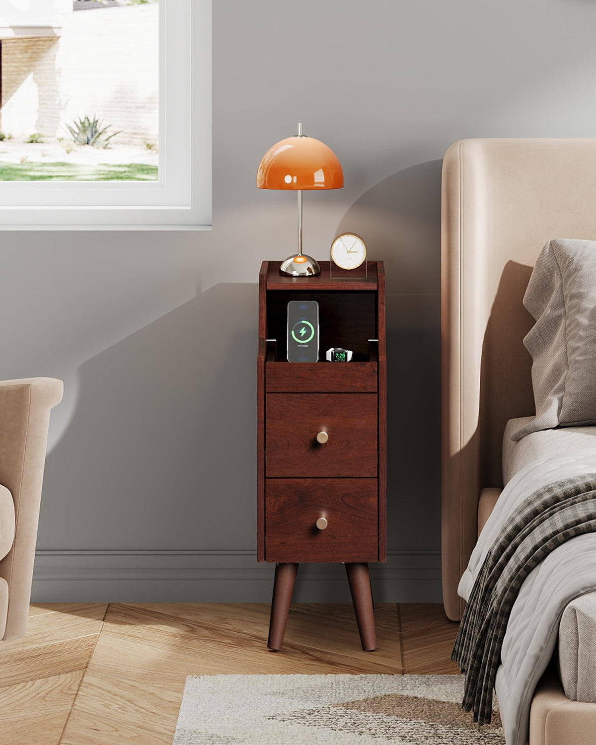 Slim 2-Drawer Nightstand