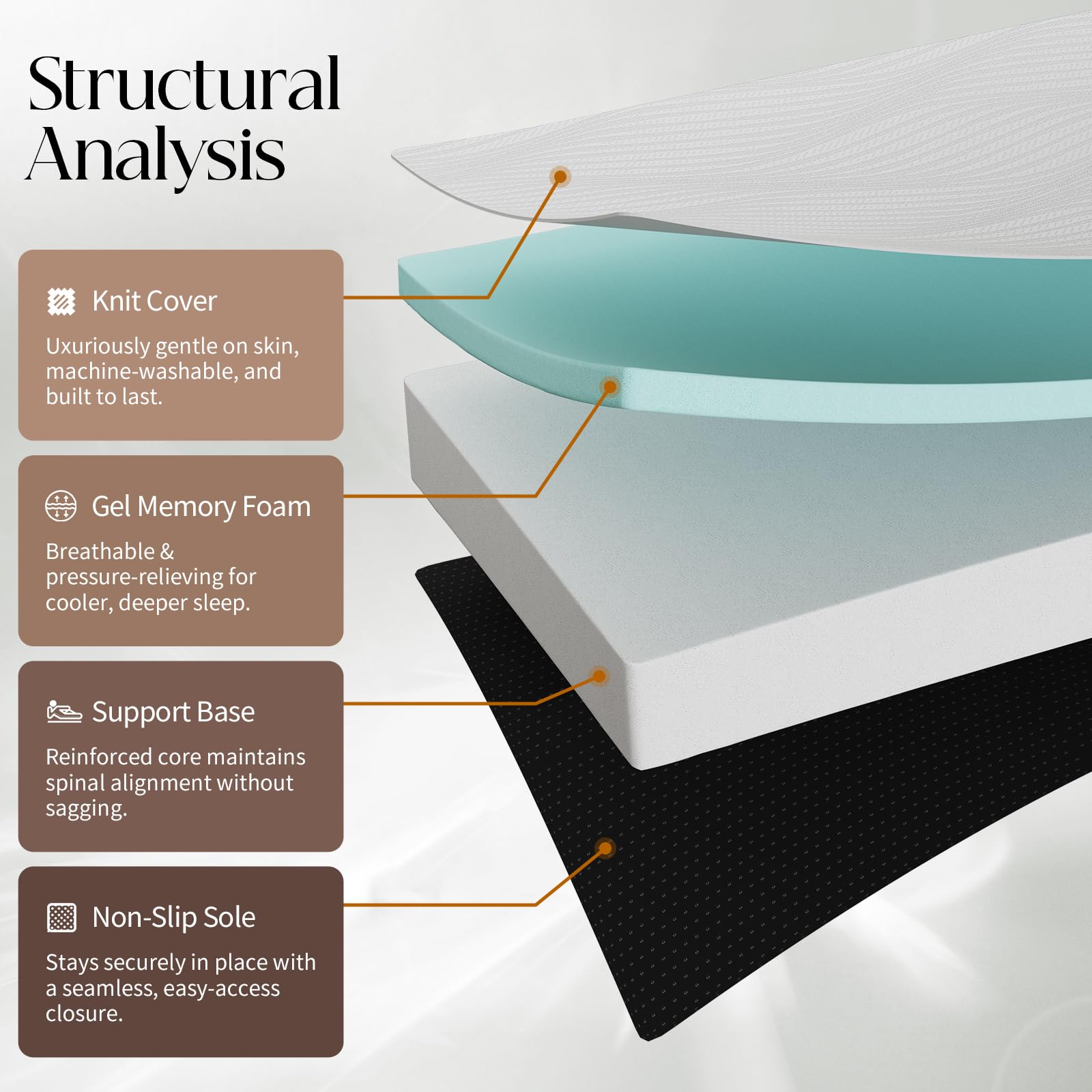 GEMBED Tri-Fold Memory Foam Mattress Queen - 5.9 Inch Portable Folding Mattress with Handle & Washable Cover, Floor Bed with Non-Slip Base, Space-Saving for Room, Travel, Guest Bed, RV, 78"x58"x5.9"