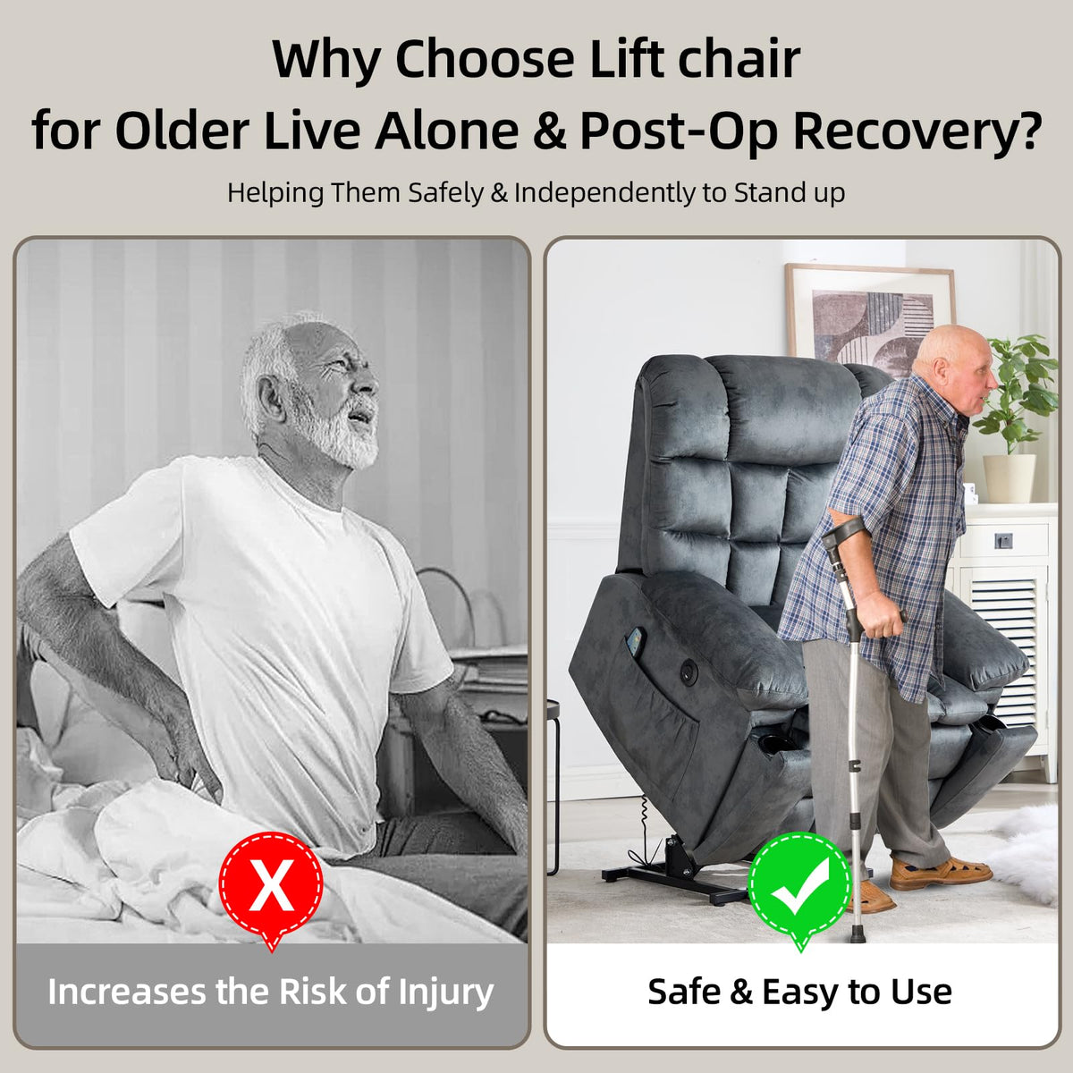 Power Lift Massage Recliner