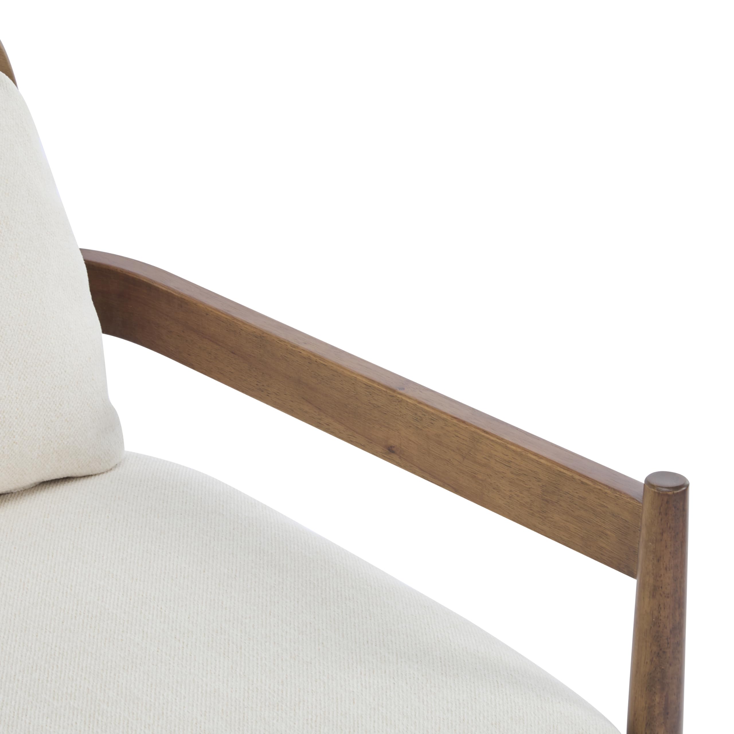 Mid-Century Club Chair Set of 2 with Rattan Back