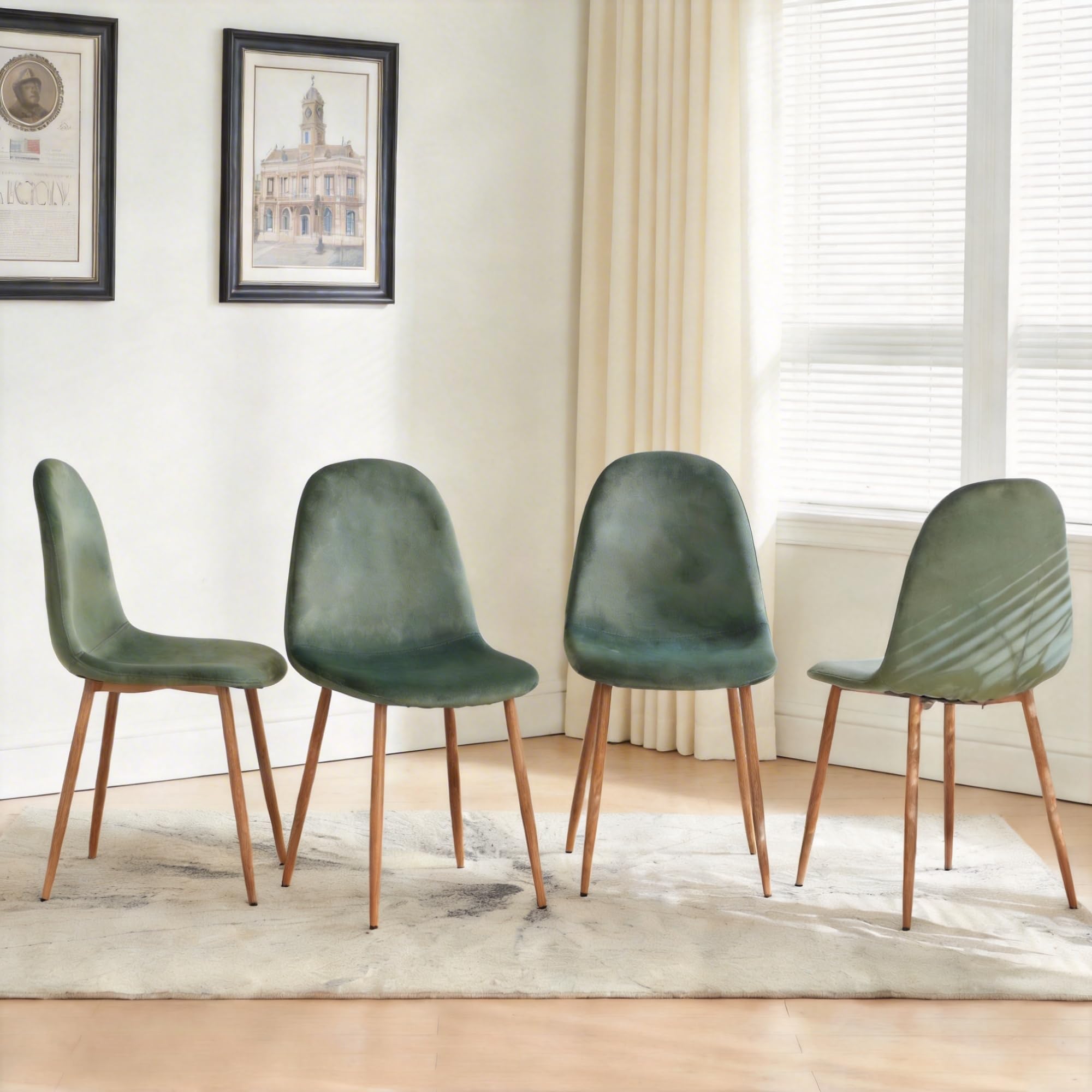 Velvet Dining Chairs, Set of 4